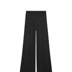 Zara Elegant Black Flowy Wide-Leg Pants XXL NWT Sold Out